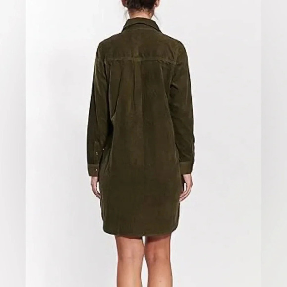 NWT Oat New York Women’s Long Sleeve Denim Collar Shirt Dress - Picture 2 of 5